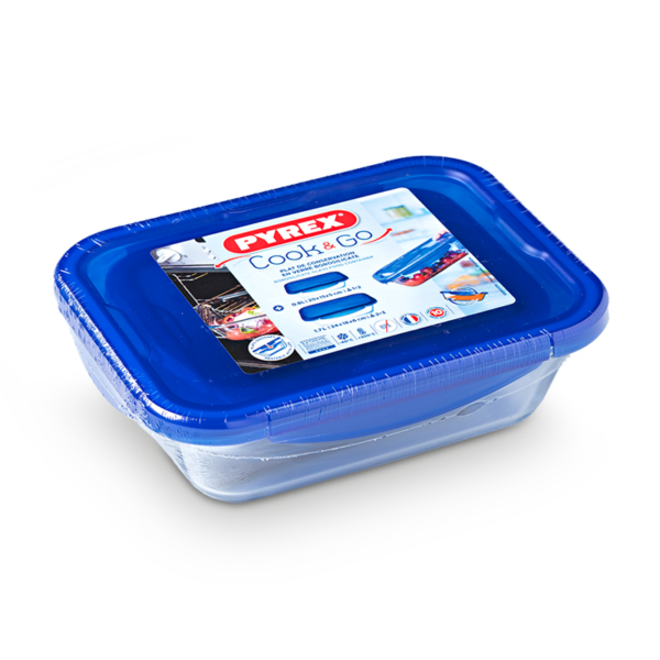 SET: 2 RECTANGULAR COOK&GO 281P+282P, PYREX-0